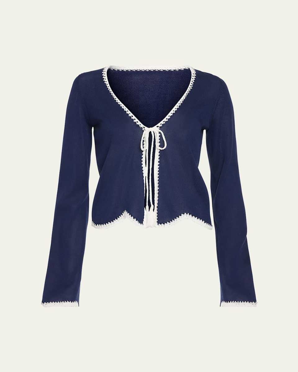 Tara Crochet-Trim Cardigan